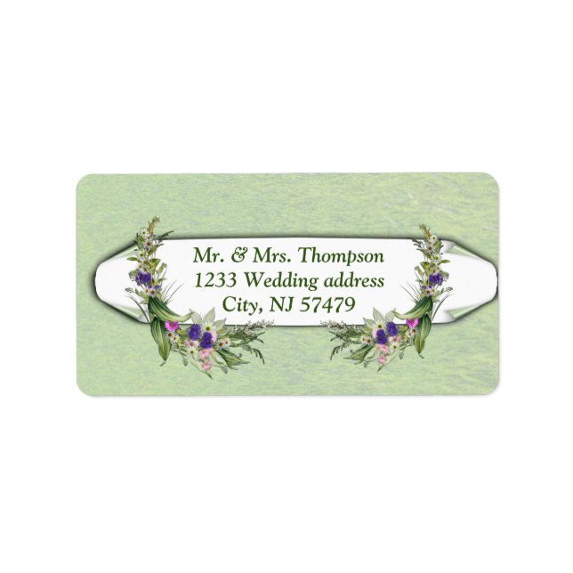 Etiqueta Flores de primavera de verano (Frente)