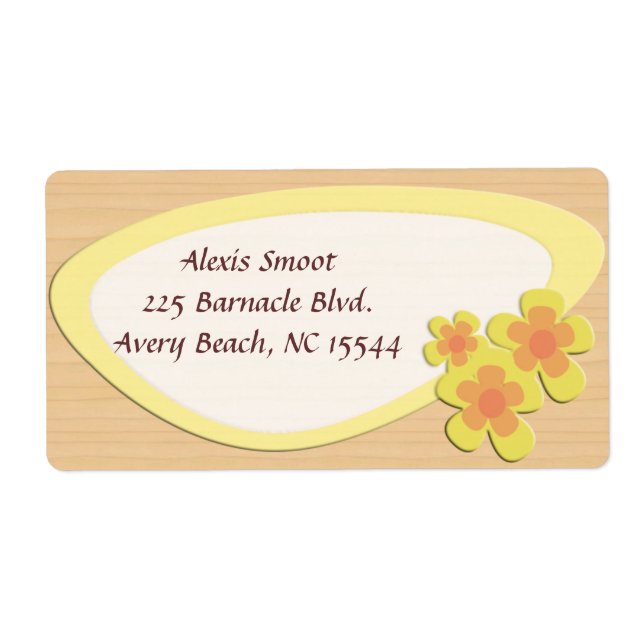 Etiqueta Flores Funky Spunky (Frente)