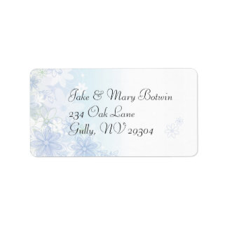 Etiqueta flores ilustrativas