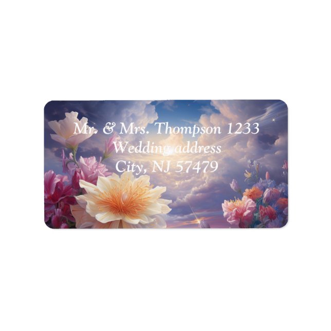 Etiqueta Flores místicas del reino sobrenatural (Frente)