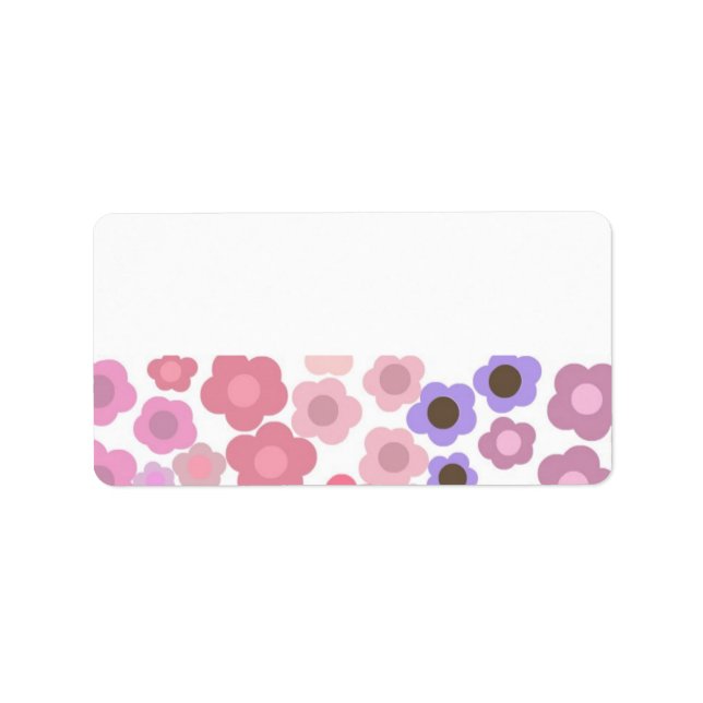 Etiqueta Flores modernas (Frente)