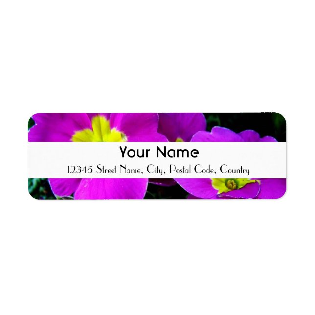 Etiqueta flores moradas (Frente)