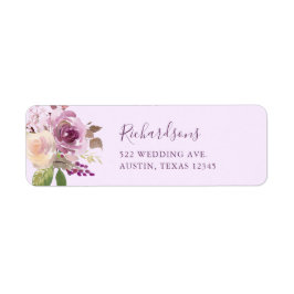 Etiqueta Flores moradas de bonito