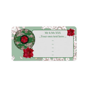 Etiqueta Flores para Navidad