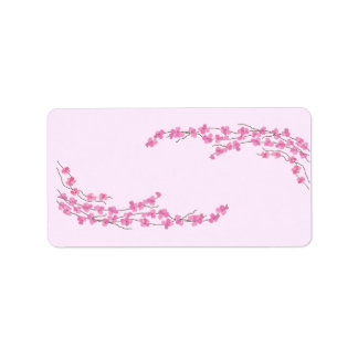 Etiqueta Flores rosadas elegantes