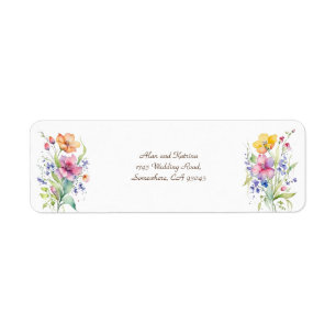 Etiqueta Flores rosadas melocotón amarillo