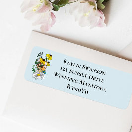 Etiqueta Flores salvajes Flores Azules Florales