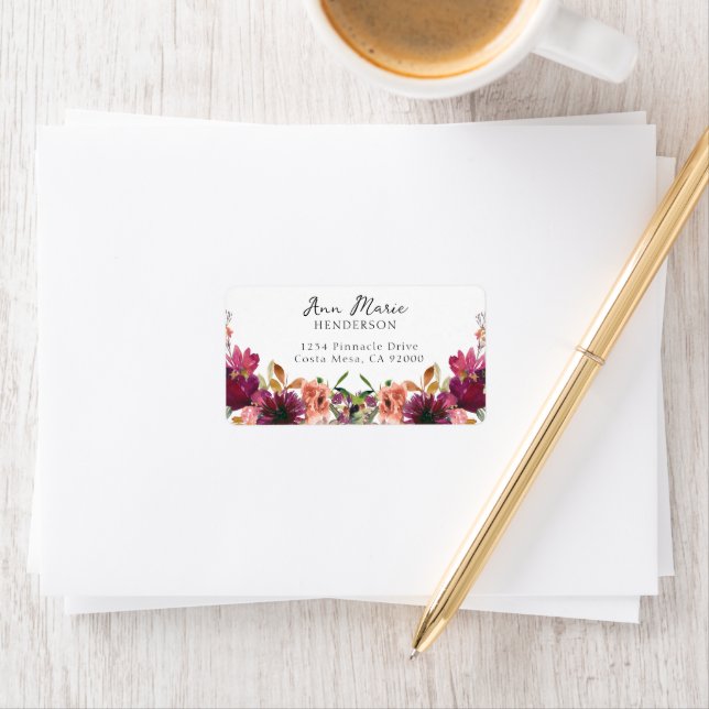 Etiqueta Flores silvestres acuáticas florales (In situ)