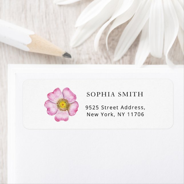 Etiqueta Flores silvestres bebé en flor baby shower (In situ)