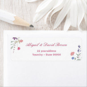 Etiqueta Flores silvestres frescas y elegantes dirección de