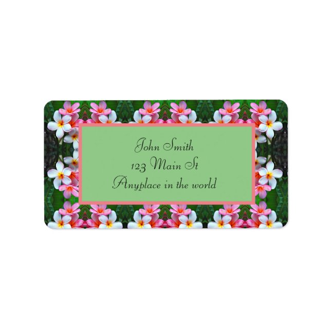 Etiqueta Flores tropicales (Frente)