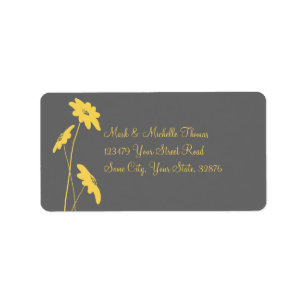 Etiqueta Flores verdes y amarillas