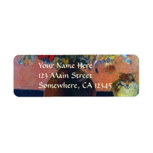 Etiqueta Flores y gatos de Paul Gauguin, Bella Artes de la 