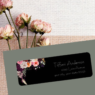 Etiqueta Flores y Verdor Chic Moody Dirección de Retorno 
