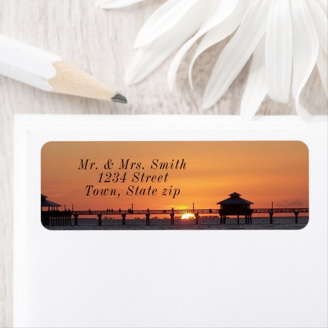 Etiqueta Florida Pier Beautiful Sunset (In situ)