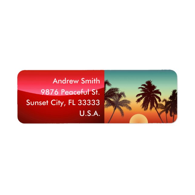 Etiqueta Florida Sunset (Frente)