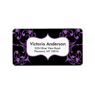 Etiqueta Flourish Accent Frame Return Address Labels (Etiqu