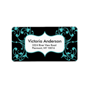 Etiqueta Flourish Accent Frame Return Address Labels (Etiqu