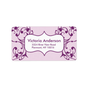 Etiqueta Flourish Accent Frame Return Address Labels (Etiqu