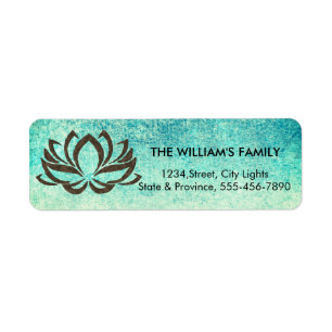 Etiqueta Flower Lotus Yoga Beach Meditation Holistic