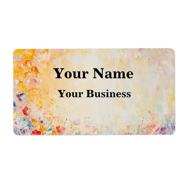 Etiqueta Flower Oilpainting (Frente)