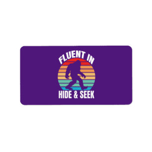 Etiqueta Fluido en Bigfoot Divertido Escondite y Busca 