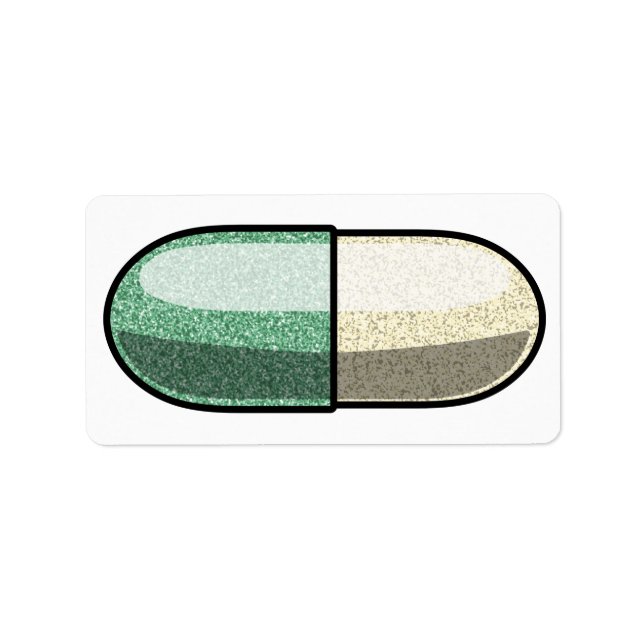Etiqueta Fluoxetina con purpurina (Frente)