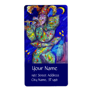 Etiqueta FLUTISTA EN AZUL / Noche de Carnaval veneciana