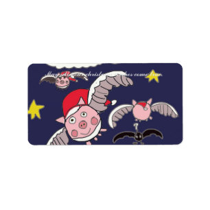 Etiqueta Flying Pig Santas