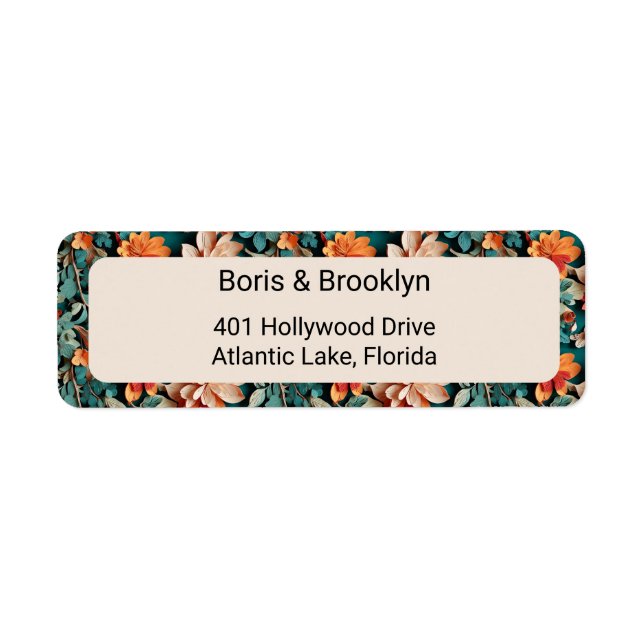 Etiqueta Foliage botánico de invierno (Frente)