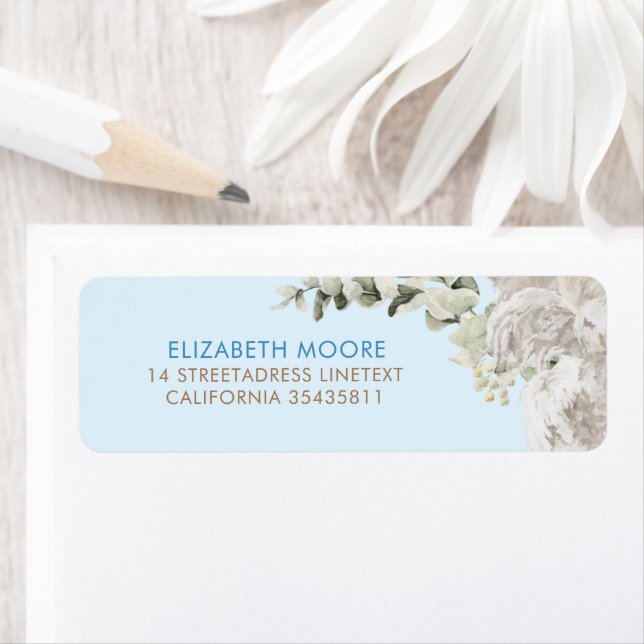 Etiqueta Foliage de Blue Brown y Sage (In situ)