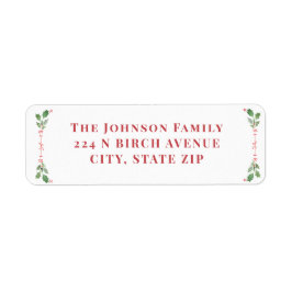 Etiqueta Foliage de Navidad Verde y Rojo