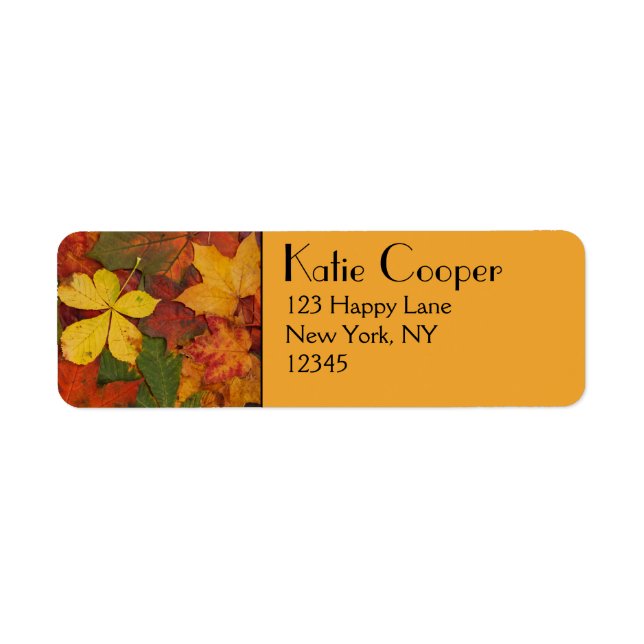 Etiqueta Foliage de otoño (Frente)