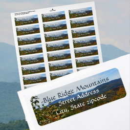 Etiqueta Follaje de otoño de las montañas Blue Ridge