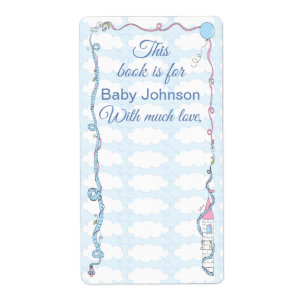 Etiqueta Folleto "Castle Pink" de Baby Shower de 8