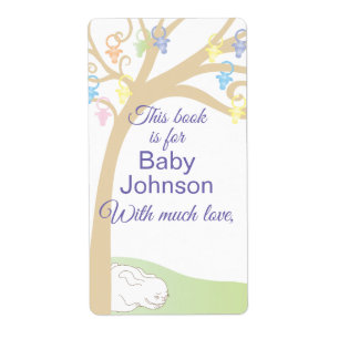 Etiqueta Folleto de Baby Shower "Bunny" de 8