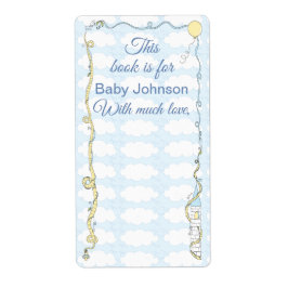 Etiqueta Folleto de Baby Shower "Castle Yellow" de 8