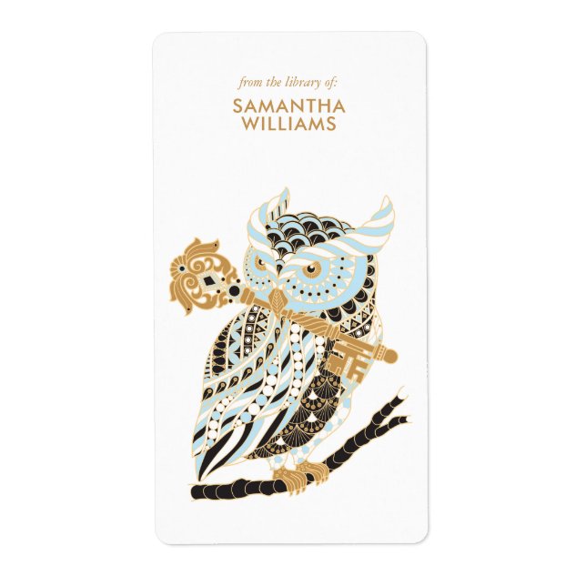 Etiqueta Folleto de búho grande de medianoche (Frente)