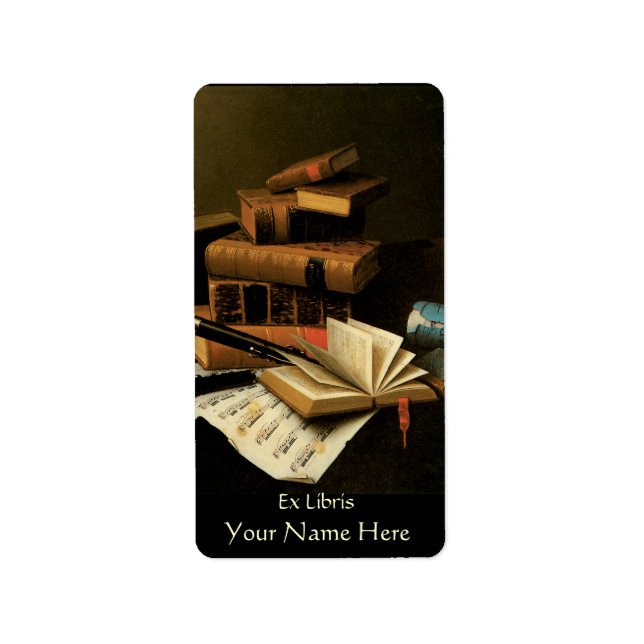 Etiqueta Folleto de música y libros (Frente)