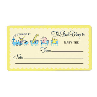 Etiqueta Folleto de trenes Retro Animal