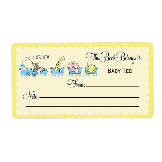 Etiqueta Folleto de trenes Retro Animal (Frente)