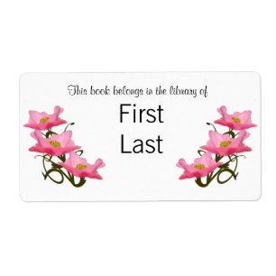 Etiqueta Folleto de Tres Paneles Rosados