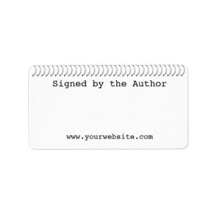 Etiqueta Folleto del autor firmado por la espiral del autor