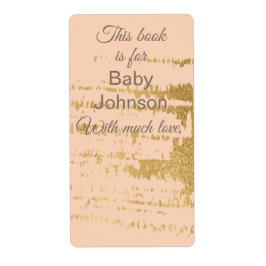 Etiqueta Folleto "Gold Classic/P" de Baby Shower de 8