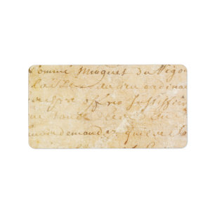 Etiqueta fondo antiguo francés de la escritura del vintage