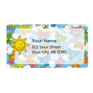 Etiqueta Fondo de animales para bebés