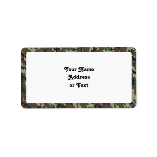 Etiqueta Fondo de Camuflaje Forestal Militar