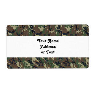 Etiqueta Fondo de Camuflaje Forestal Militar