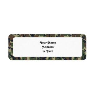 Etiqueta Fondo de Camuflaje Forestal Militar
