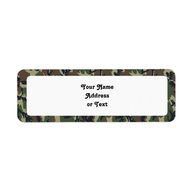 Etiqueta Fondo de Camuflaje Forestal Militar (Frente)